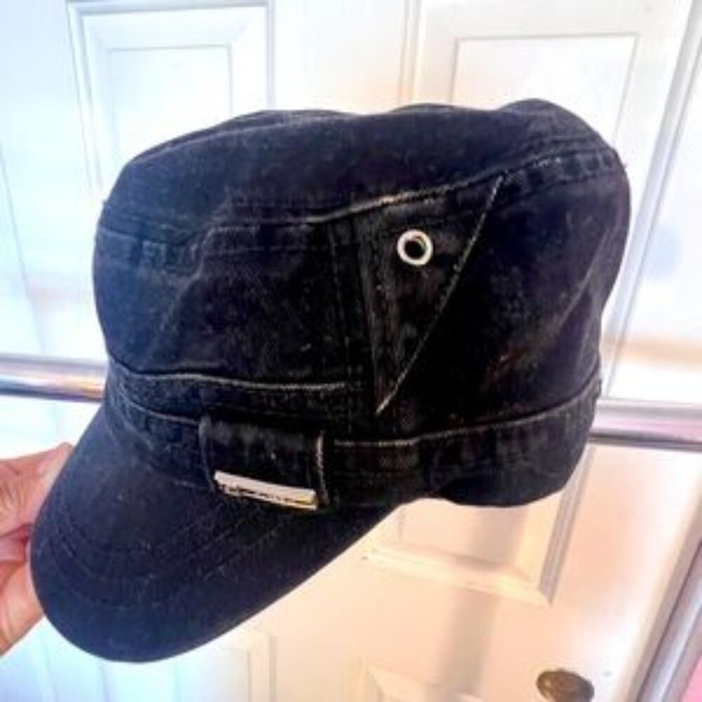 The "Major" Branded Caps are 100% Cotton w/a slightly Curved Bill. Statement